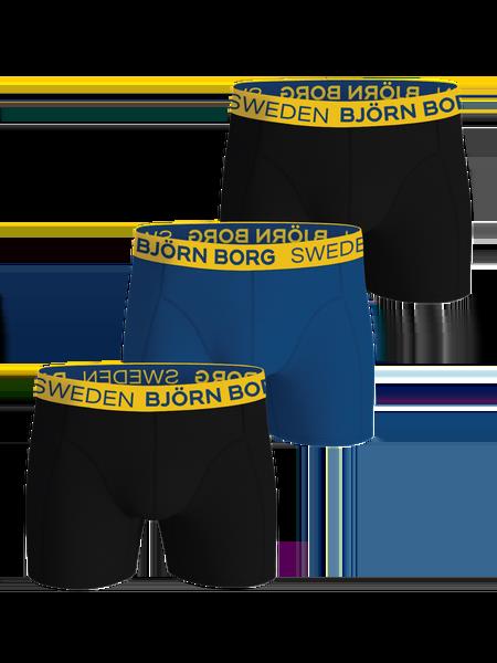 Björn Borg Cotton Stretch Boxers Sweden 3-pack Sort, M