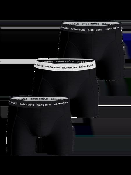 Björn Borg Cotton Stretch Boxer 3-pack Sort, XXL