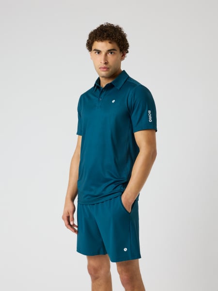 Björn Borg Ace Mesh Panel Polo Shirt Blå, XXL
