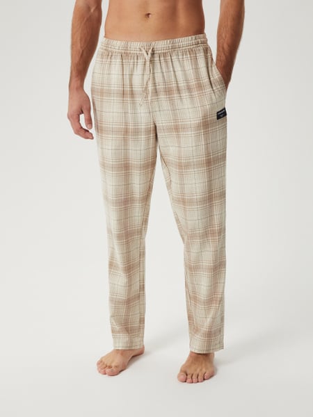 Björn Borg Core Flannel Pyjama Pants Beige, XXL