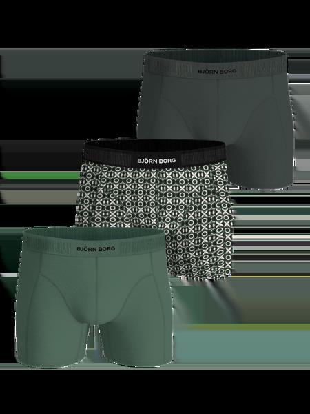 Björn Borg Organic Cotton Stretch Boxers 3-pack Grøn, L