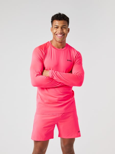 Björn Borg Borg Performance Long Sleeve Brushed T-shirt Pink, L