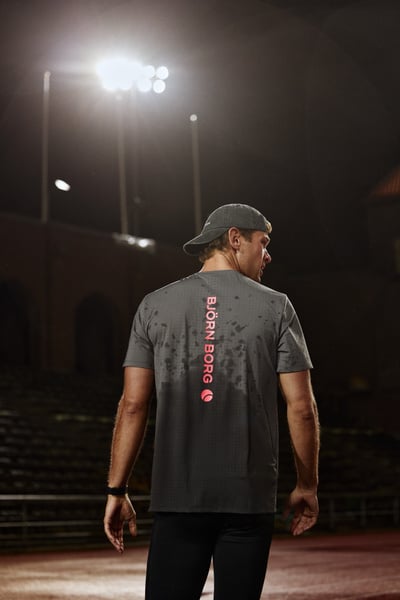 Björn Borg Borg Performance Perforated T-shirt Grå, XXL