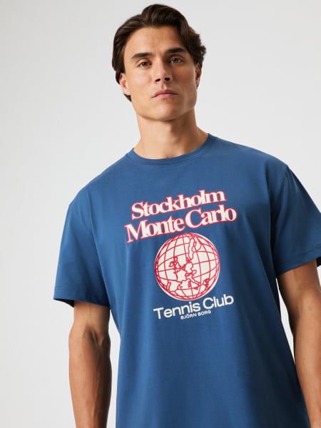 Björn Borg Borg Classic Print T-shirt Blå, S