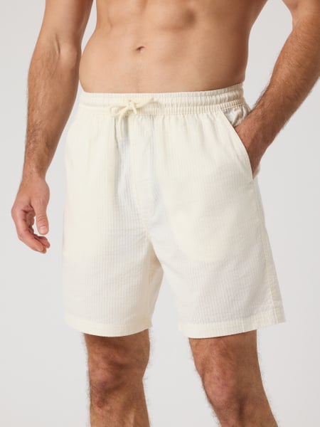 Björn Borg Borg Seersucker Resort Shorts Hvid, L