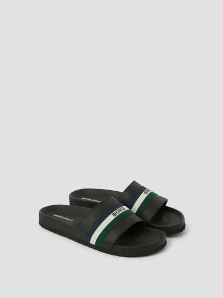 Björn Borg Unisex Heritage Slides Sort, 39