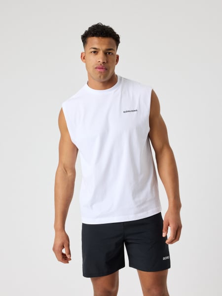 Björn Borg Borg Gym Sleeveless T-shirt Hvid, L