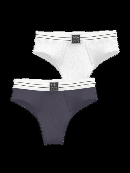 Björn Borg Original Highwaist Briefs 2-pack Grå, XS