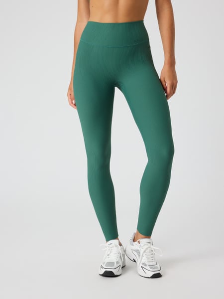 Björn Borg Studio Ribbed Tights Grøn, XXL