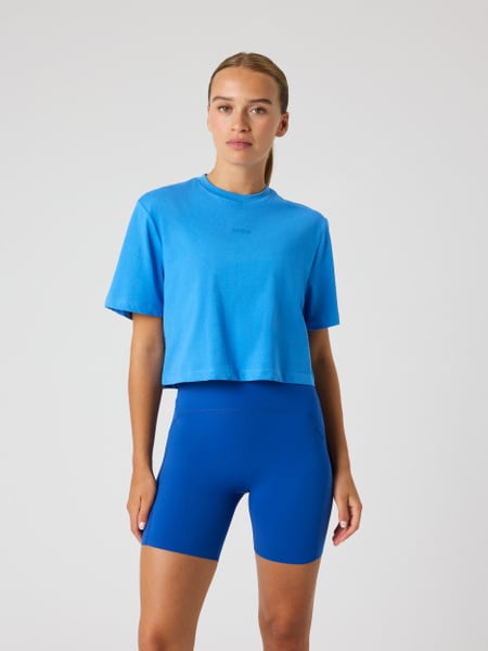 Björn Borg Studio Oversized Cropped T-shirt Blå, XXL