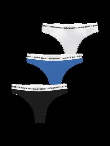 Björn Borg Logo Thongs 3-pack Sort, M