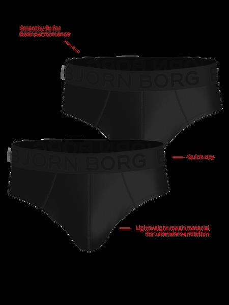 Björn Borg Sports Mesh Briefs 2-pack Sort, S