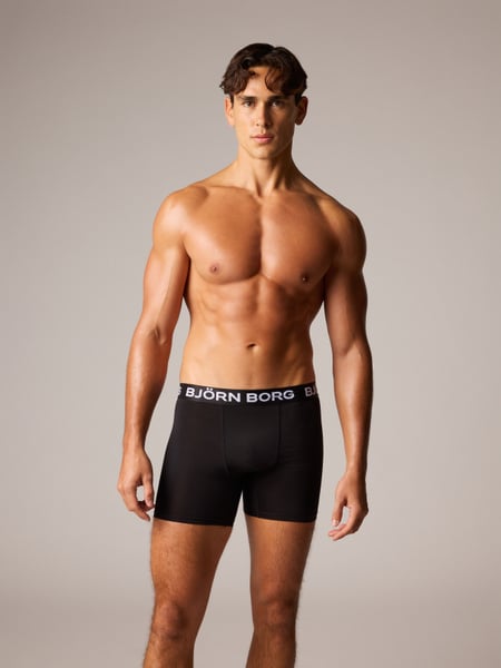 Björn Borg Sports Microfiber Boxers 2-pack Sort, S