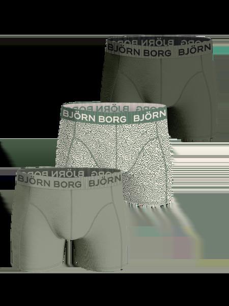 Björn Borg Cotton Stretch Boxers 3-pack Grøn, XXL
