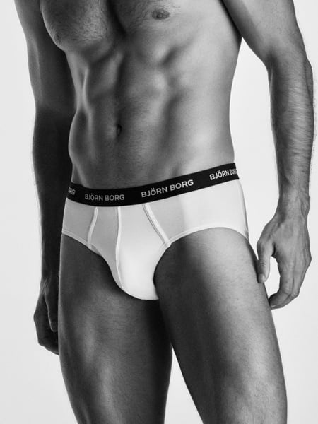 Björn Borg Cotton Stretch Briefs 3-pack Hvid, XXL