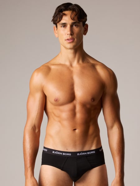 Björn Borg Cotton Stretch Briefs 3-pack Sort, S