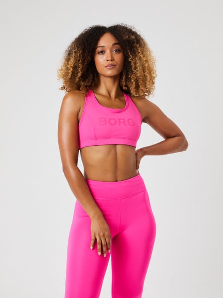 Björn Borg Borg Mid Support Sports Bra Pink, M