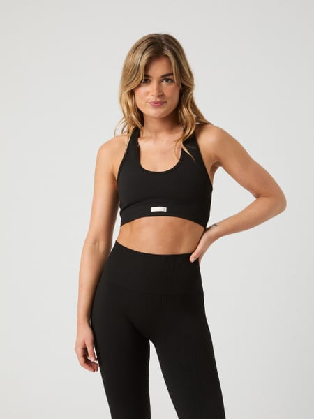 Björn Borg Studio Low Seamless Sports Bra Sort, XSS