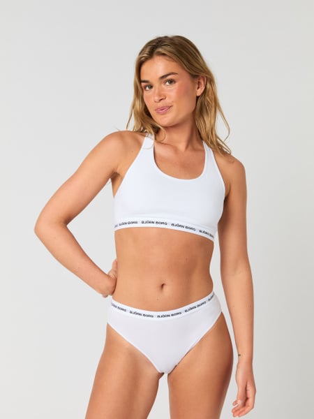 Björn Borg Core Logo High Waist Brief 2-pack Hvid, XXL