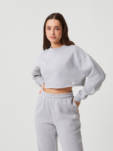 Björn Borg Studio Oversized Cropped Crew Grå, XXL