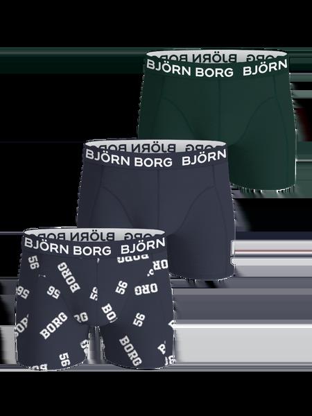 Björn Borg Cotton Stretch 56 Boxers 3-pack Grøn, XXL