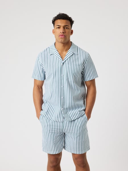 Björn Borg Borg Seersucker Resort Shirt Grøn, S