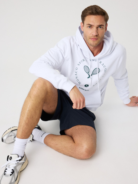 Björn Borg Borg Classic Print Hoodie Hvid, M