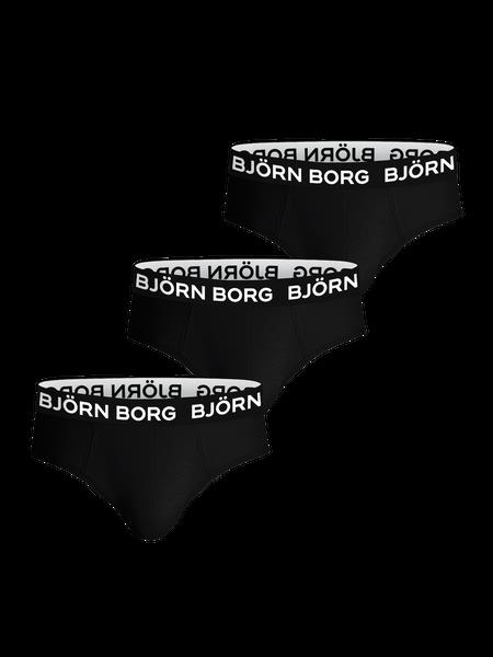 Björn Borg Cotton Stretch Briefs 3-pack Sort, XS