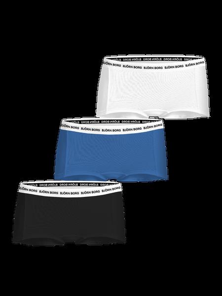 Björn Borg Cotton Stretch Logo Boxers Shorts 3-pack Sort, 134-140