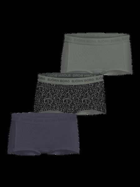 Björn Borg Cotton Stretch Boxer Shorts 3-pack Grøn, 134-140