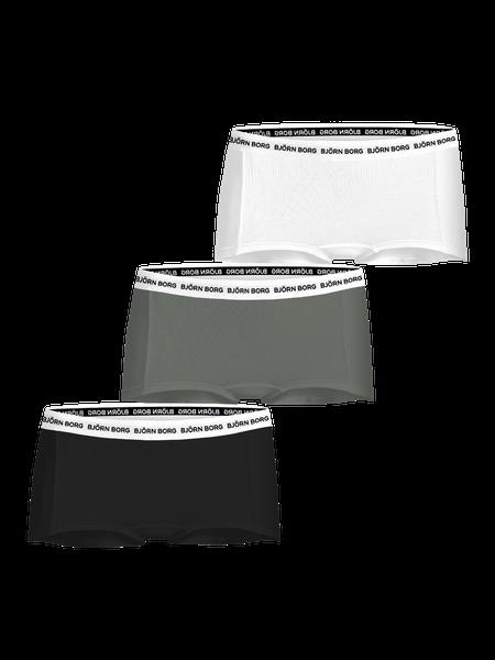 Björn Borg Cotton Stretch Logo Boxer Shorts 3-pack Sort, 146-152