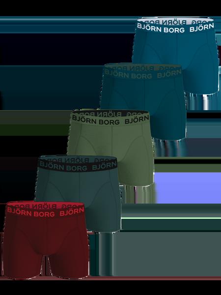 Björn Borg Cotton Stretch Boxers 5-pack Blå, 122-128