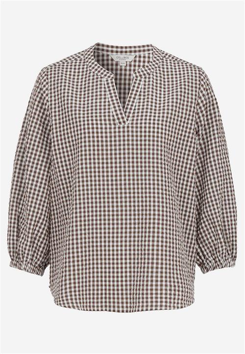 Cellbes of Sweden Småternet bluse i seersucker