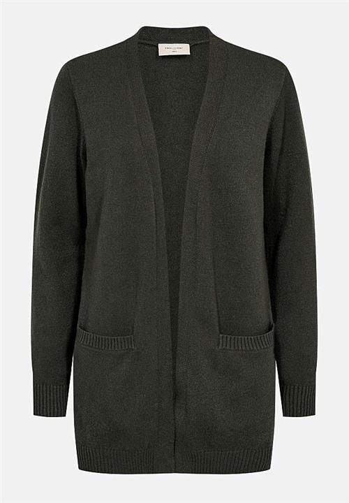 Freequent Fintstrikket cardigan med lommer