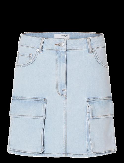 Selected | Slfhazel Mw Light Ice Blue Denim Skirt | 38