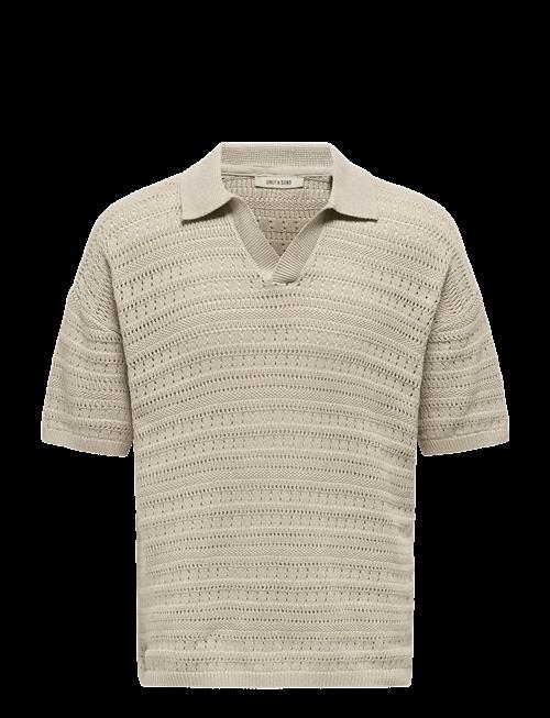 ONLY & SONS | Onsgrayson Ds 5 Chochet Polo Knit Noos | XL