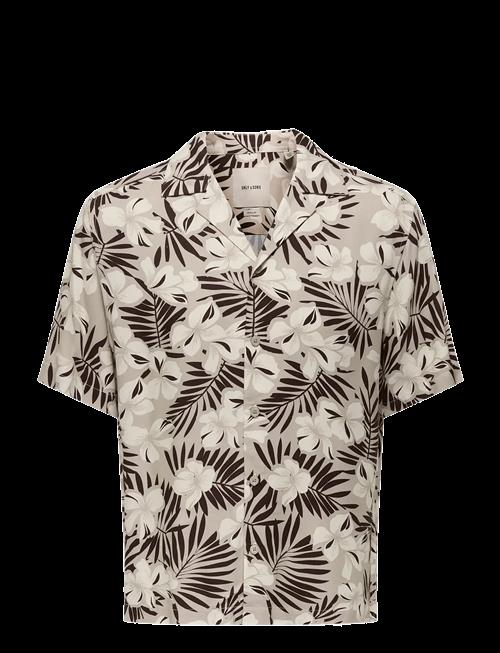 ONLY & SONS | Onsdash Life Reg Aop Ss 001 Resort Shirt | XS