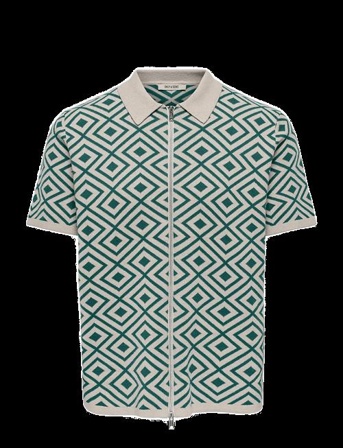 ONLY & SONS | Onsmike Life Reg 12 Ss Jaq Shirt Knit Cs | M