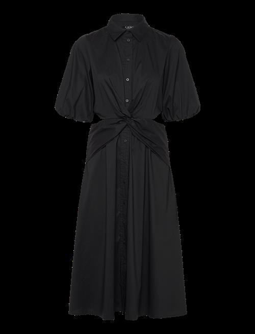 Lauren Ralph Lauren | Cotton-Blend Bubble-Sleeve Shirtdress | 42