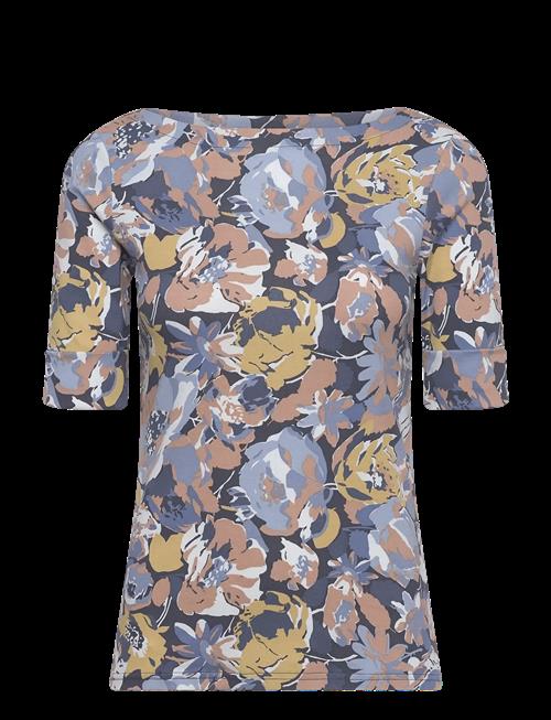 Lauren Ralph Lauren | Floral Stretch Cotton Boatneck Tee | XS