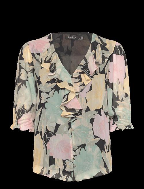 Lauren Ralph Lauren | Floral Georgette Ruffle-Trim Blouse | M