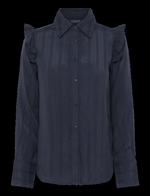 Lexington Clothing | Jacquard Weave Ruffle Blouse | XL