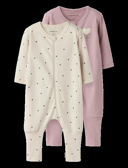 name it | Nbfnightsuit 2P Zip Ff Heart Noos | 104