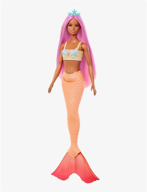 Barbie | A Touch Of Magic Mermaid Doll With Pink Hair, Soft Orange Tail And Headband Accessory | ONE SIZE