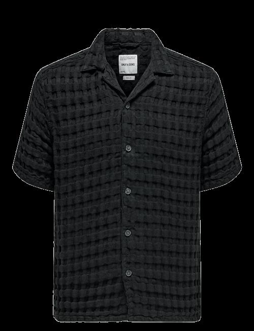 ONLY & SONS | Onsbraddock Reg Ss Resort Waffle Shirt | S