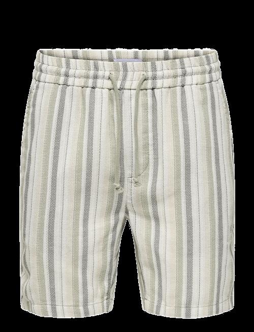ONLY & SONS | Onstrev Life Reg Stru Stripe Shorts Noos | L