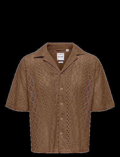 ONLY & SONS | Onsnovak Rlx Resort Ss Lace Shirt | S