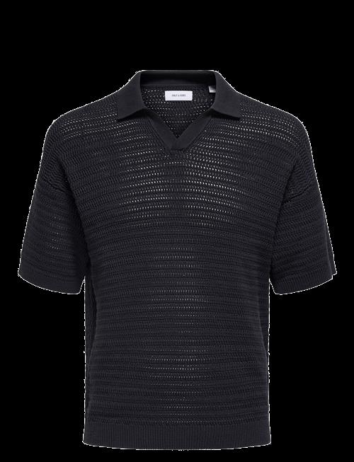 ONLY & SONS | Onsthiago Ds 7 Ss Resort Crochet Polo | XS