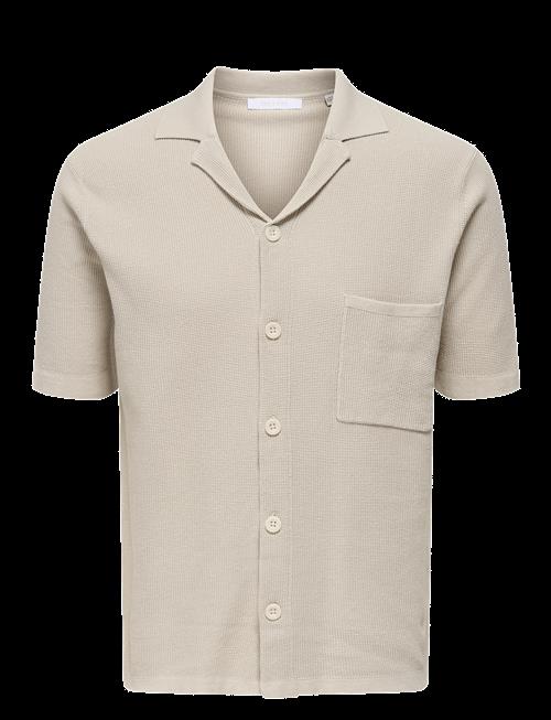 ONLY & SONS | Onstony Reg 12 Ss Waffle Shirt Knit | XS