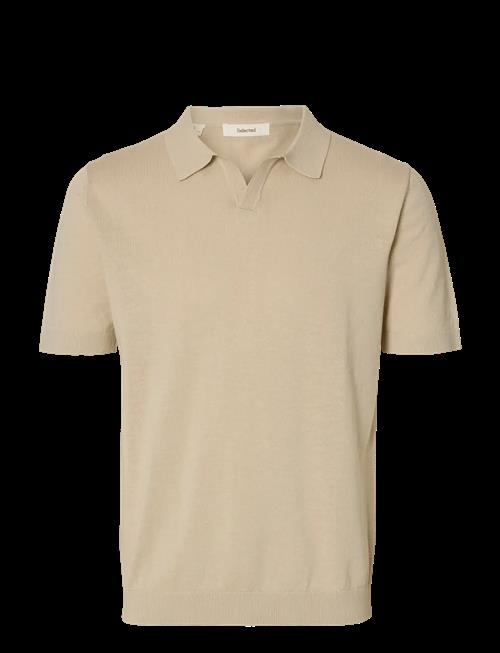 Selected | Slhmattis Ss Linen Blend Open Polo Noos | L